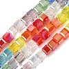 Electroplate Transparent Glass Beads Strands EGLA-K015-14A-1