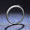 Rhodium Plated 925 Sterling Silver Micro Pave Cubic Zirconia Plain Band Rings WGF7D9C-20-2
