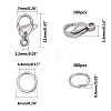 304 Stainless Steel Lobster Claw Clasps STAS-PH0019-51P-4