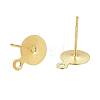 150Pcs 3 Size Brass Stud Earring Findings KK-ZZ0001-13G-5