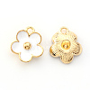 Light Gold Plated Alloy Enamel Pendants ENAM-R136-16A-2