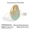 304 Stainless Steel Resin Cuff Open Ring for Women OM2986-2-1