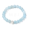 Natural Quartz(Dyed) Stretch Bracelets BJEW-JB01699-05-2