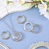 4Pcs Stainless Steel Locket Pendants STAS-FG0001-10-4