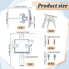 2 Sets 2 Styles Iron Garage Door Slide Lock FIND-TW0001-03-2