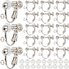 36Pcs Brass Screw On Clip-on Earring Findings KK-SP0001-18P-1