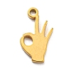 304 Stainless Steel Charms LS-STAS-Q306-01G-H-1