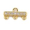 Rack Plating Brass Micro Pave Clear Cubic Zirconia Rectangle Chandelier Component Links X-KKB-L215-037LG-1