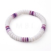 Handmade Polymer Clay Beaded Stretch Bracelets BJEW-JB05911-2