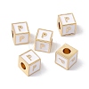 Rack Plating Brass Enamel Beads KK-B060-04G-04P-3