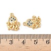 Brass Micro Pave Cubic Zirconia Charms X1-KK-C099-01I-G-3