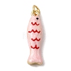 Brass Enamel Pendants KK-H092-08G-01-1