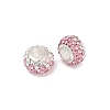 Alloy Rhinestone Clay Pave Beads ALRI-D300-02S-06-2