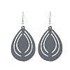 Hollow Out Teardrop Wood Dangle Earrings FS-WG5AC87-07-1