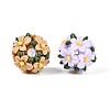 Handmade Polymer Clay Rhinestone Beads with Resin RESI-T060-24M-2
