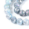 Anti-Tarnish Electroplate Glass Beads Strands GLAA-N010-8mm-12-4
