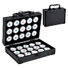 Rectangle Black Aluminum & MDF Organizer Handled Boxes CON-WH0095-199-1