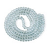 Frosted Transparent Glass Bead Strands GLAA-P065-6mm-10-2