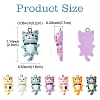 35Pcs 7 Colors Opaque Resin Kitten Pendants RESI-YW0001-73-3