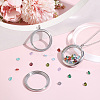 2Pcs Stainless Steel Locket Pendants STAS-BBC0010-31B-4