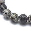 Natural Netstone Bead Stretch Bracelets BJEW-K212-A-021-2