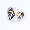 Punk Style 316L Stainless Steel Finger Rings for Men FS-WG96F45-10-2
