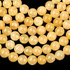 Natural Yellow Jade Bead Strands G-K121-02-6mm-2