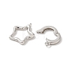 Rhodium Plated 925 Sterling Silver Fold Over Clasps STER-G038-10P-2