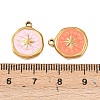 304 Stainless Steel Enamel Pendants STAS-P425-01G-15-3