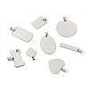 32Pcs 8 Style 201 Stainless Steel Stamping Blank Tag Pendants STAS-CW0001-10-13