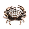 Alloy Rhinestone Pendants RB-CBA18BA-05R-1