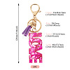 Alloy & Resin Tassel Keychainss AJEW-TADJ0001-20G-09-3