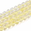 Crackle Transparent Glass Beads Strands GLAA-N063-8mm-08-1