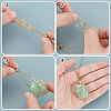 6Pcs 2 Colors Crystal Holder Cage Necklace NJEW-UN0001-48-3