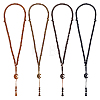 4Pcs 4 Colors Acrylic Rondelle Rosary Bead Necklaces NJEW-PH0001-57-1