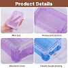 6Pcs 6 Colors Transparent Plastic Stackable Mini Organizer Bead Containers with Locking Lid CON-BC0007-66-4