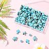 130Pcs 5 Styles Synthetic Turquoise Beads TURQ-FP0001-02-1