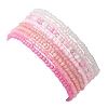 8Pcs Glass Seed Beads Stretch Bracelets for Women BJEW-MZ00269-4