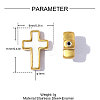 Easter 304 Stainless Steel with Enamel Beads SA-OY001-08G-01-2