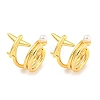 Brass with ABS Imitation Pearl Cuff Earrings for Women EJEW-C104-121G-1