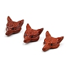 Natural Red Jasper Carved Healing Wolf Head Figurines PW-WG39842-13-1