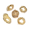 Dyed Natural Druzy Agate Slice Nuggets Links Connector Charms G-P614-04G-01-1