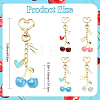 Alloy Enamel with Resin Pendant Decorations HJEW-YW00447-01-3