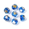 Handmade Gold & Silver Foil Glass Beads FOIL-Q003-01D-1