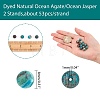 Dyed Natural Ocean Agate/Ocean Jasper Round Beads Strands G-AR0002-55-2