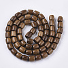 Undyed & Natural Wenge Wood Beads Strands WOOD-T024-028-2