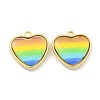 Rainbow Color Opaque Resin Charms KK-M290-04B-G-1