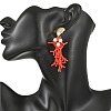 Glass Seed Beaded Stud Earrings for Women EJEW-MZ00781-01-2