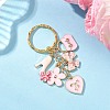 Flower with Bag Alloy Enamel Keychains KEYC-JKC01446-1