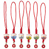 6Pcs Handmade Porcelain Pendant Decorations HJEW-JM04721-2